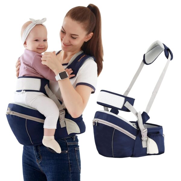 Adjustable Baby Hip Seat Carrier with Huge Storage Pocket