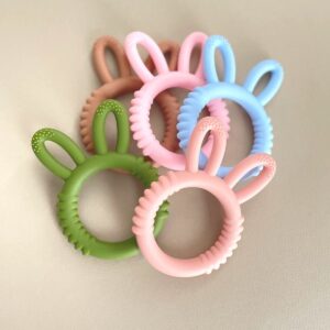 Bunny Silicone Baby Teether - Linda Cabot Bunny Silicone Baby Teether - Linda Cabot