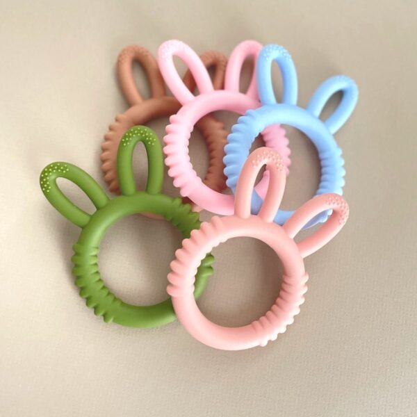 Bunny Silicone Baby Teether - Linda Cabot Bunny Silicone Baby Teether - Linda Cabot